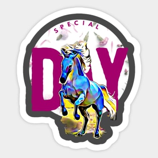 Special Day (cool horse) Sticker